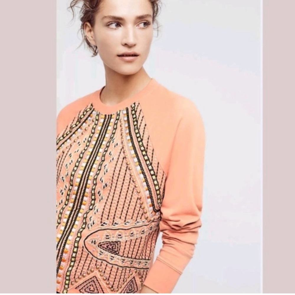 ***FINAL PRICE***Anthropologie Akemi + Kin embroidered sweater size large